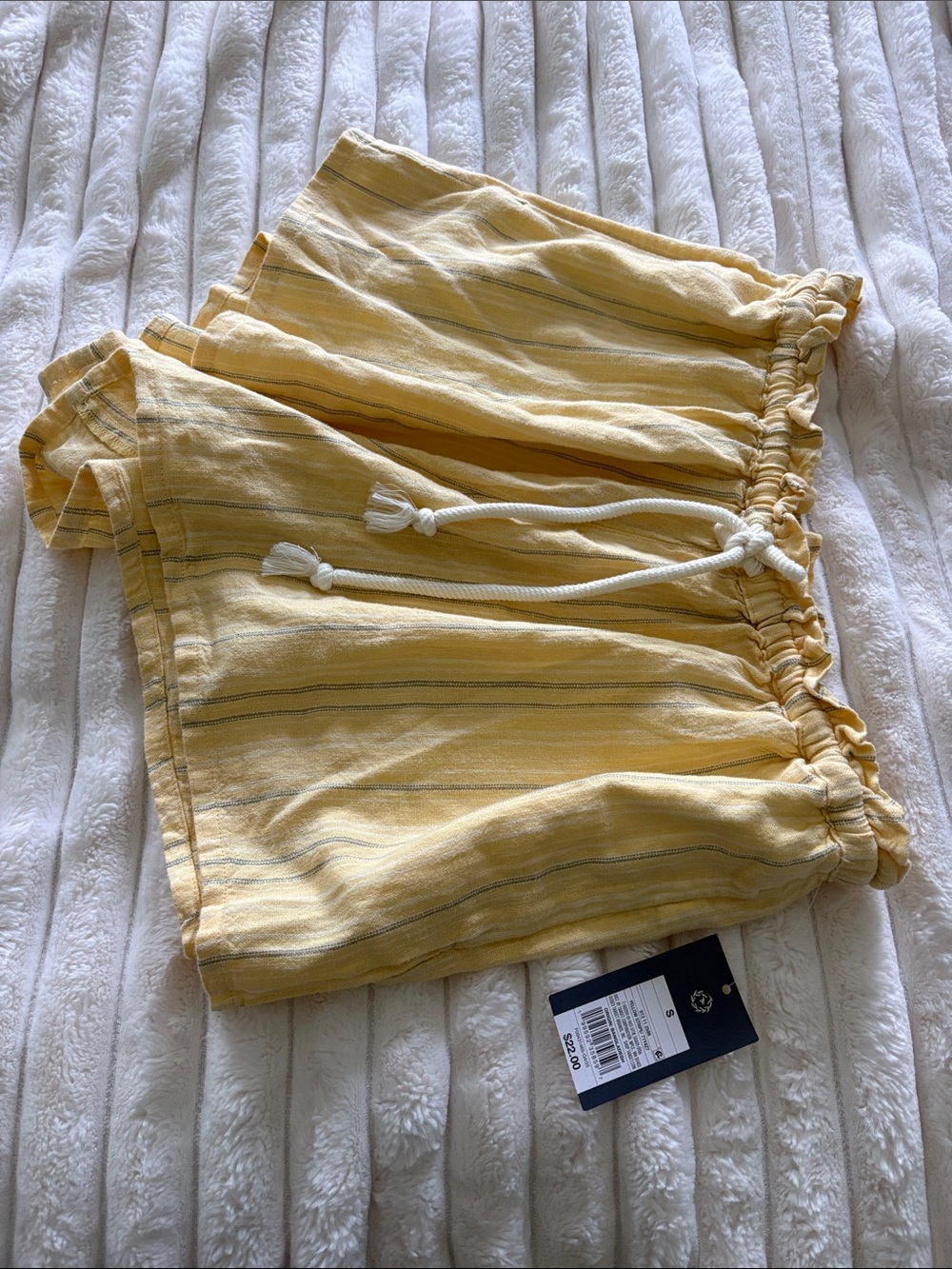 Target Yellow Striped Drawstring Bermuda Shorts